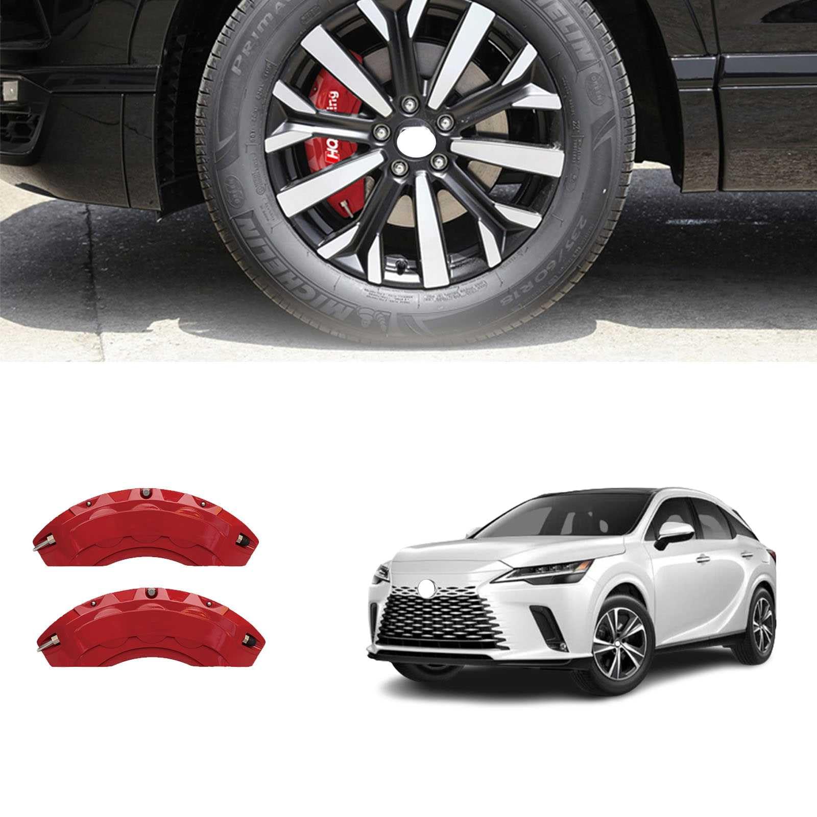 キラー　レクサスRX ブレーキキャリパーカバーセット　赤 レクサス RX専用 ブレーキキャリパーカバーの販売ページです